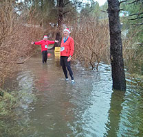 Flooded trail